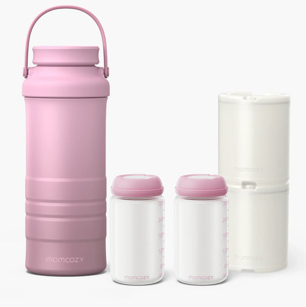 Momcozy 22oz Portable Milk Cooler - 24H Ice-Free Dual Bottle Cooler