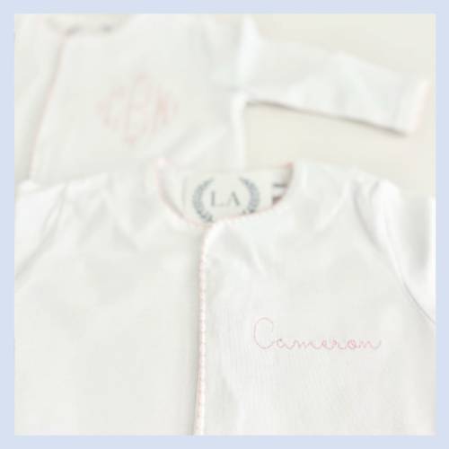 Girls Baby Gown, Coming Home Outfit, Newborn Monogrammed Gown