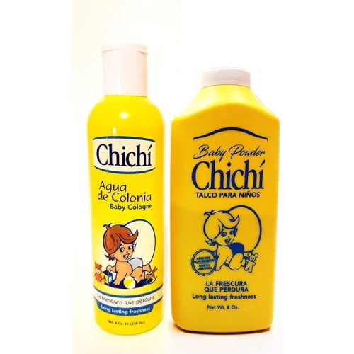 Chichi Baby Cologne (Aqua De Colonia) 8oz + Baby Powder 8oz Long lasting Freshness