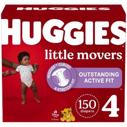 Huggies Little Movers Active Fit Diapers - Size 4 - 150ct
