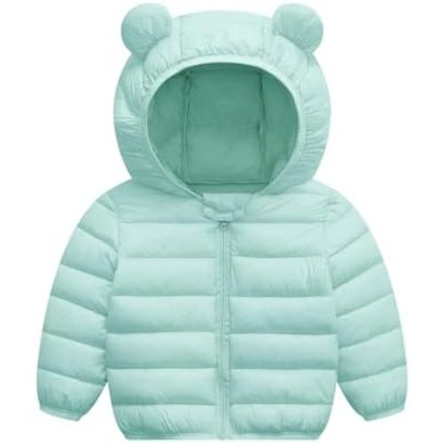 XMWEALTHY Baby Boys Girls Winter Coats Toddler Bear Hoods Down Jacket Infant Kids Light Puffer Padded Outwear 6M-3T