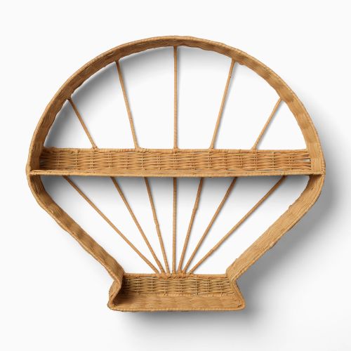 Shell Rattan Shelf (25")