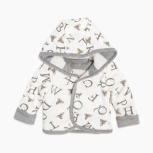 Burt's Bees Baby Organic Watercolor A Bee C Reversible Jacket - Heather Grey, 0-3 M