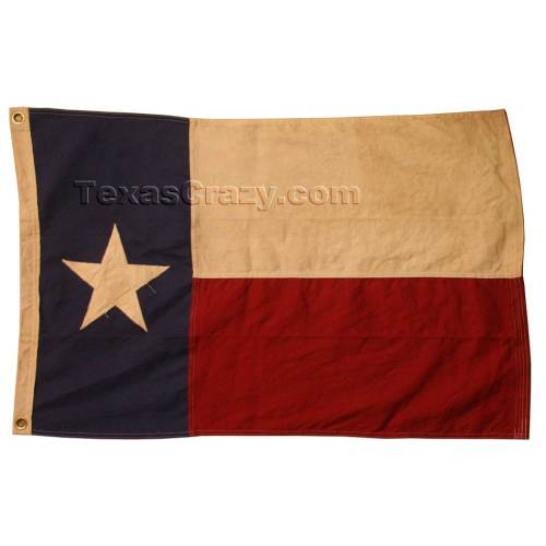 Tea Stained Antique Style 2 x 3 foot Current Texas flag Decor Gifts Made in Texas