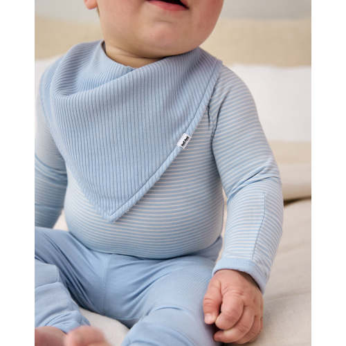 Light Fog Ribbed Bandana Bib – Little Sleepies