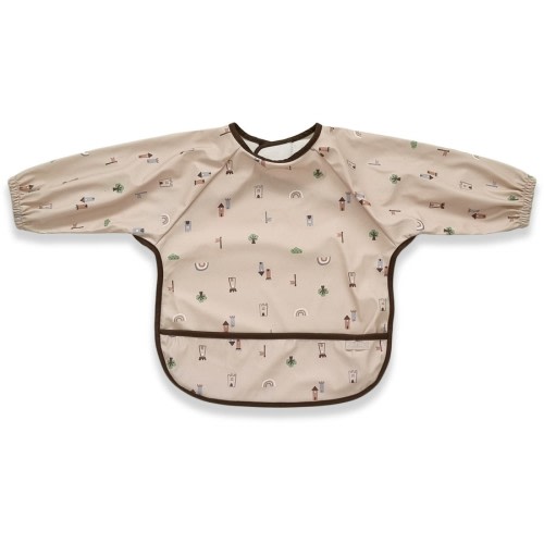 Plum Baby Long Sleeve Feeding Smock - Beige - Green - Size One Size