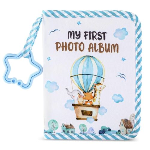 Baby's My First Family Album Soft Photo Cloth Book Adventure Land My First Book of Photos Baby Memory Album Gift Holds 4x6 Pictures for Babies Newborn Toddler & Kids Girls Baby Shower