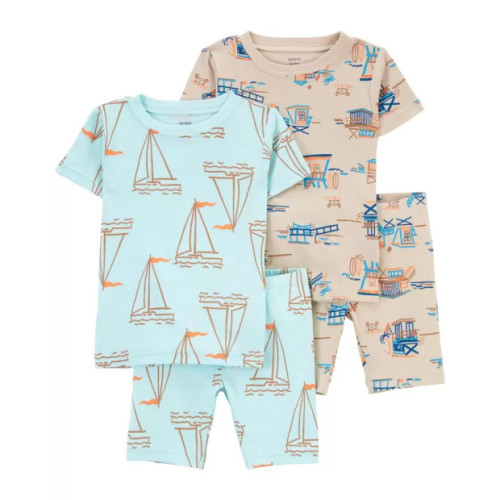 Carter\'s Toddler 4-Piece Sailboat 100% Snug Fit Cotton PJs