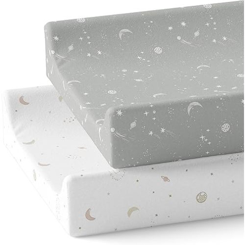 Baby Changing Pad Cover 2-Pack (Butterfly Garden) - Premium Fitted Sheets Changing Table Cover - Buttery Soft Cotton Blend - Diaper Changing Pad Cover - Changing Pad Sheets
