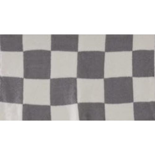 Bonny Brae Stroller Tie-On Blanket - Cozy & Soft Baby Essential with Modern Aesthetic, Ensures Blanket Won’t Drag On Floor or Fall Off - Ideal Newborn Essential, Fuzzy Checkered Design (Grey/White)