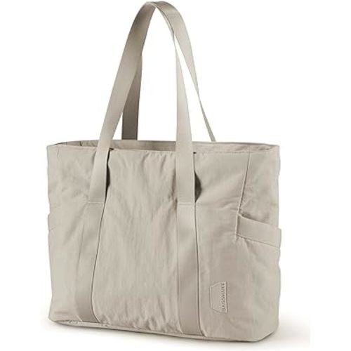 BAGSMART Tote Bag for Women with Zipper, Gym Tote with Compartments, Work Tote Nurse Dance Yoga Bag for Sport, Travel