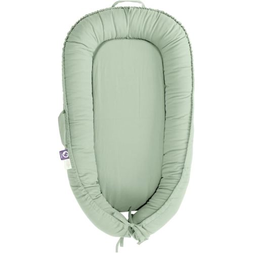 Infant Lounger, Baby Nest Cover for Baby Girls & Boys, Newborn Essentials for Baby 0-12 Months, 100% Cotton Breathable, Portable Travel Bed (Spring Green)