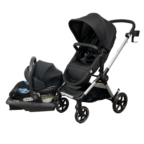 Cybex Eos and Aton G Travel System, Silver, Moon Black, 2024