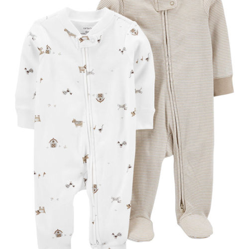 Multi Baby 2-Pack Zip-Up Sleeper Pyjamas | Carter’s Oshkosh Canada