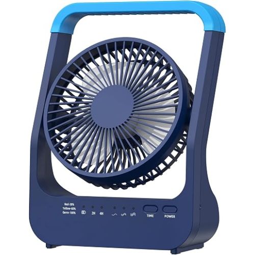 Dorobeen Rechargeable Battery Powered Fan, 20000 mAh Personal Desk Fan, Portable USB Table Fan, Quiet Desk Fan,Long Working Time, Desktop Fan for Study,Bedroom,Office,Camping