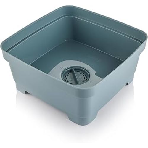 Minky Washing Up Bowl with Sink Plug Strainer, Multipurpose Square Basin, Olivine, 11L, UK Made : Amazon.co.uk: Grocery