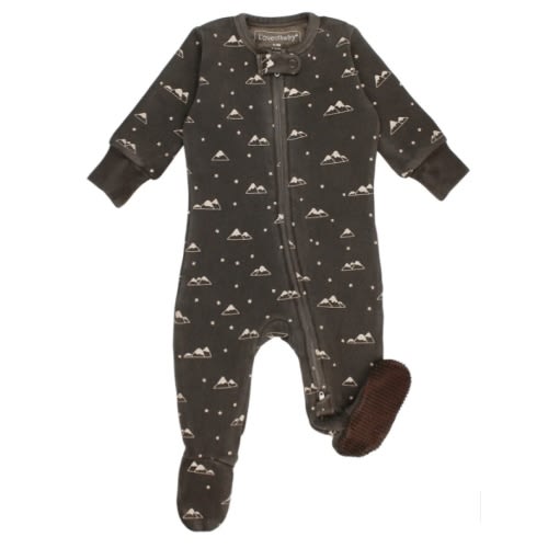 Organic Cozy 2-Way Zipper Footie in Bark Mountains – L'ovedbaby