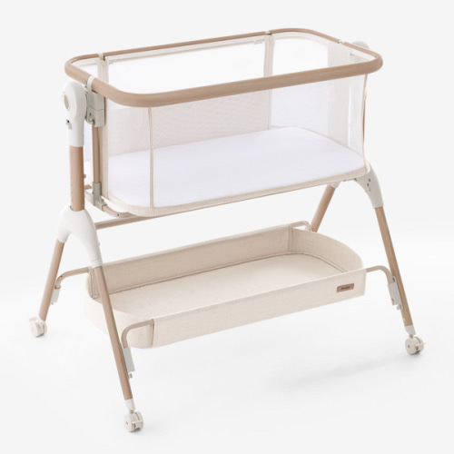 HARPPA Cuddly Signature | 3-in-1 Rocking Baby Bassinet & Bedside Sleeper with Anti-Reflux Mattress for Newborns | Attaches to Bed, Adjustable Height, Tool-Free Setup, Portable Wheels, CPSC Certified, Gentle Rocking Motion | Ideal for Infants, Safe Co-Slee