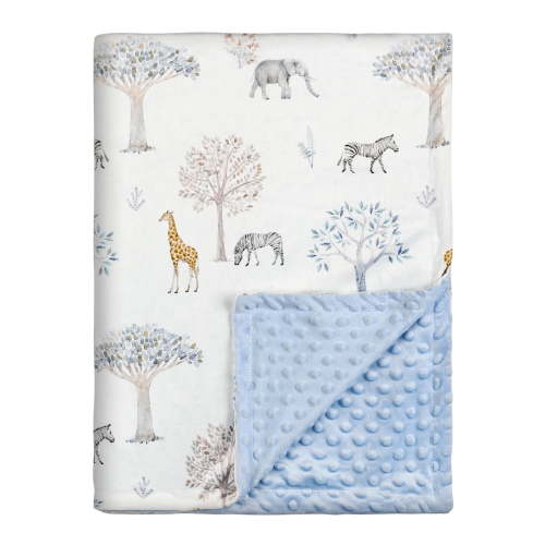 Gllquen Baby Blanket for Boys Girls Super Soft Plush Minky Blanket with Double Layer Dotted Backing for Toddler with Natural History Multicolor Printed 30"x 40"