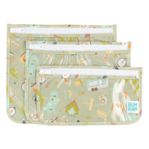 TSA Compliant Clear Travel Bags in Fun Camp Print | Bumkins