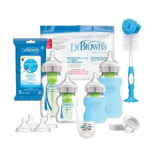 Dr. Brown's Anti-colic Wide Neck Glass Baby Bottle Gift Set - 14ct