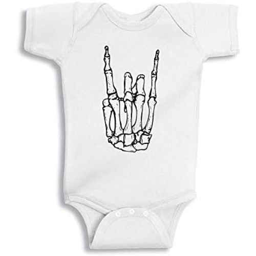 TATY Kids Skeleton Rock Hand Baby Infant Bodysuit