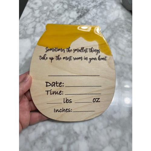 winnie inspired birth announcement/ honey pot birth announcement/ bee themed baby nursery
