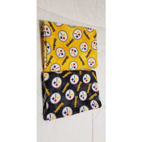 Large Flannel Receiving / Swaddling Blanket, Multi Use Blanket, Baby Blanket, Pittsburgh Steelers Made with licensed fabric