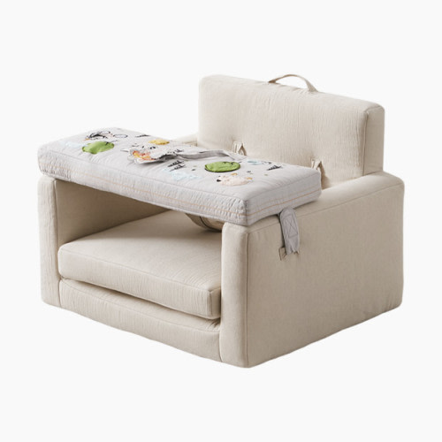 Wonder & Wise Rolling Along Square Chair - Oat