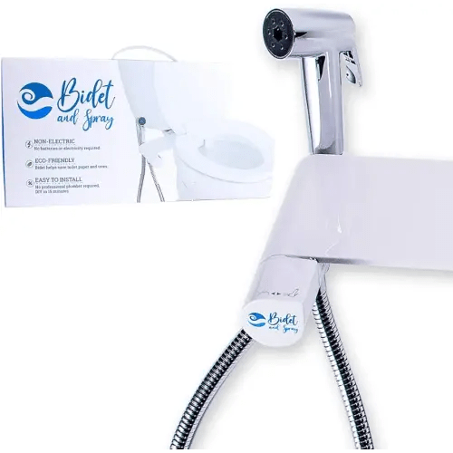 2-in-1 Combo Non-Electric Bidet and Hand-held Sprayer Toilet Attachment - Easy to Install - Adjustable Water Pressure - Hygienic Bathroom Essential