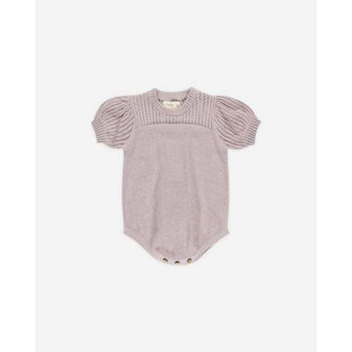 Pointelle Knit Romper || Lavender