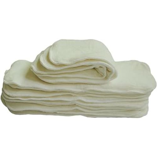 ALVABABY 12PCS Cloth Diaper Inserts 4-Layers Super Soft Inserts for Cloth Diapers and Cloth Diapers Covers 12MB