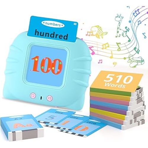 Talking Flash Cards for Toddlers 1-3 with 510 Sight Words, Educational Toddler Toys for 2-4 Years Old Boys Girls Birthday Gift, Montessori Learning Toy for Toddlers, Autism Sensory Speech Therapy Toys