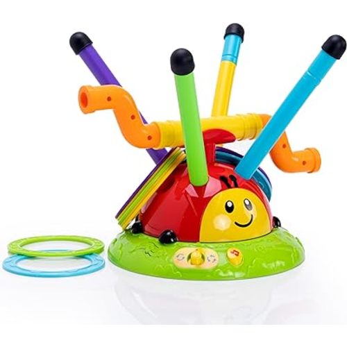 Fat Brain Toys 2-in-1 Musical Jump 'n Toss, Active Indoor/Outdoor Games for Kids Ages 4+, Fun Toys, Kids Activities