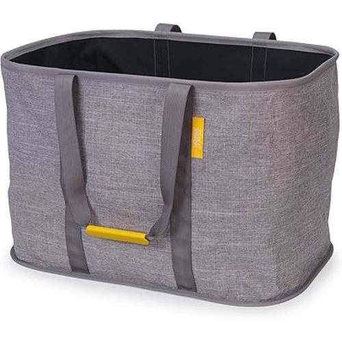 55L Laundry Basket Bag, Collapsible, Grey