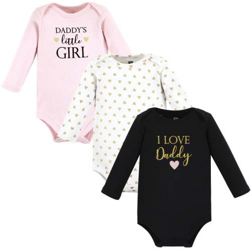 Hudson Baby Cotton Long-Sleeve Bodysuits, 3-Pack, Newborn- 24 Months