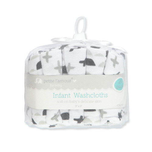 Cribmates Baby 24-Pack Terry Washcloths - white/multi, one size