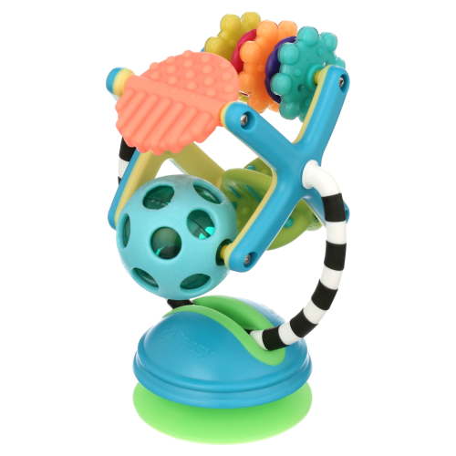 Sassy Teethe and Twirl Sensation Station 2-in-1 Baby Toy for Teething and Floor Play