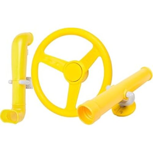 Swing Set Stuff Periscope Telescope and Steering Wheel Kit SSS Logo Sticker Swing Set Attachment, Yellow