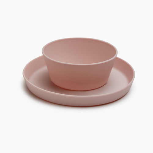 AEIOU Toddler Bowl & Plate Set - Petal