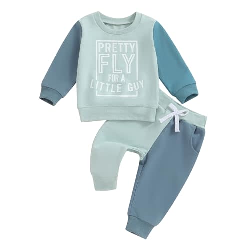 Toddler Baby Boy Fall Clothes Letter Print Long Sleeve Sweatshirt Elastic Pants Cute Kids Winter Outfits