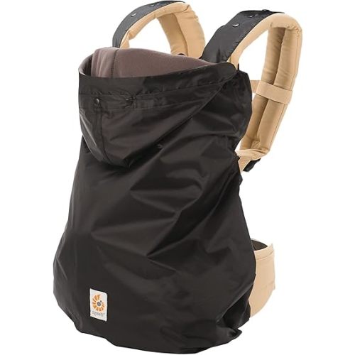 Ergobaby Fleece Lined Baby Carrier Winter Weather Cover, Black