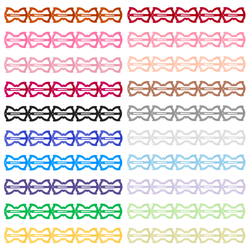 Bow-Shaped Hair Clips, ECADY (100-Pack 20-Colors) Metal Snap Barrettes for Girls, Women, Kids, for Holding & Decorating Hairstyles