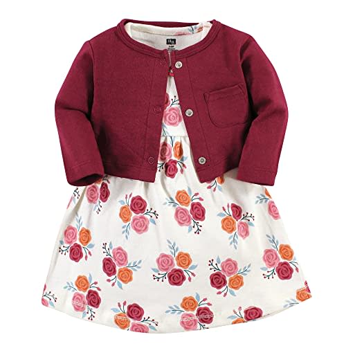 Hudson Baby Baby Girls' Cotton Dress and Cardigan Set