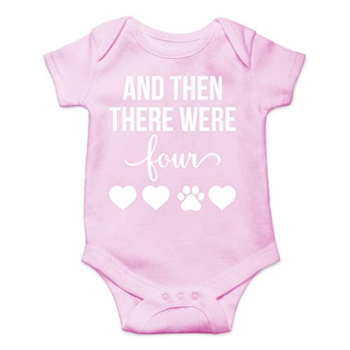 AW Fashions And Then There Were Four Baby Bodysuit Cute Newborn Boy Outfit Funny Baby Romper Girl Clothes