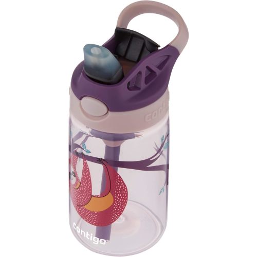 Contigo Aubrey Kids Cleanable Water Bottle with Silicone Straw and  Spill-Proof Lid, Dishwasher Safe, 14oz, Blueberry/Green Apple