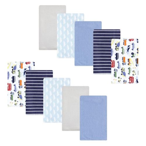 Luvable Friends Hudson Baby Flannel Burp Cloths 10pk Set