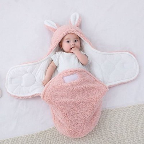COM1950s Swaddle Blankets for Baby Boy Baby Swaddle Blanket Fleece Nursery Pack Bag Soft and Warm Bunny Soft Receiving Blankets Size 0-6 Months for Newborn Toddler Baby Girl Swaddle Blankets