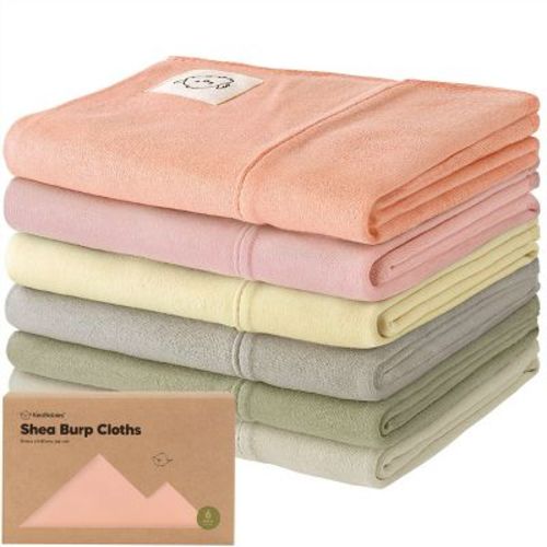 6pk Shea Baby Burp Cloths For Baby Boys And Girls, Organic Burping Cloths For Babies, Newborn (embrace)
