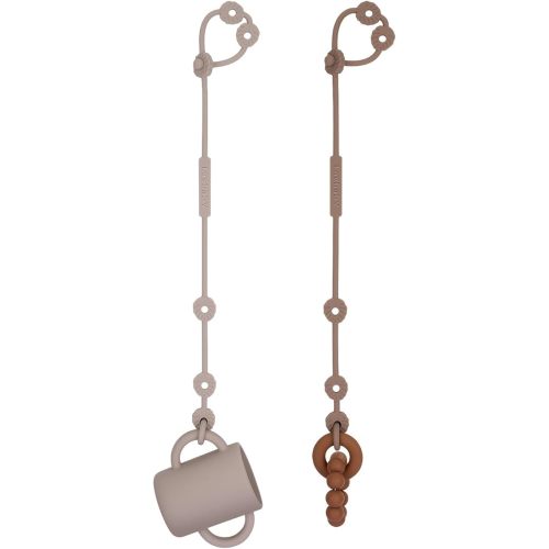 Toy Straps for Baby, Silicone Pacifier Clips, Silicone Adjustable Stretchable Pacifier Teether Straps for Strollers, High Chair, Cribs, Hanging Baskets, Car Seat, Shopping Trolley, BPA Free, 2 Pack